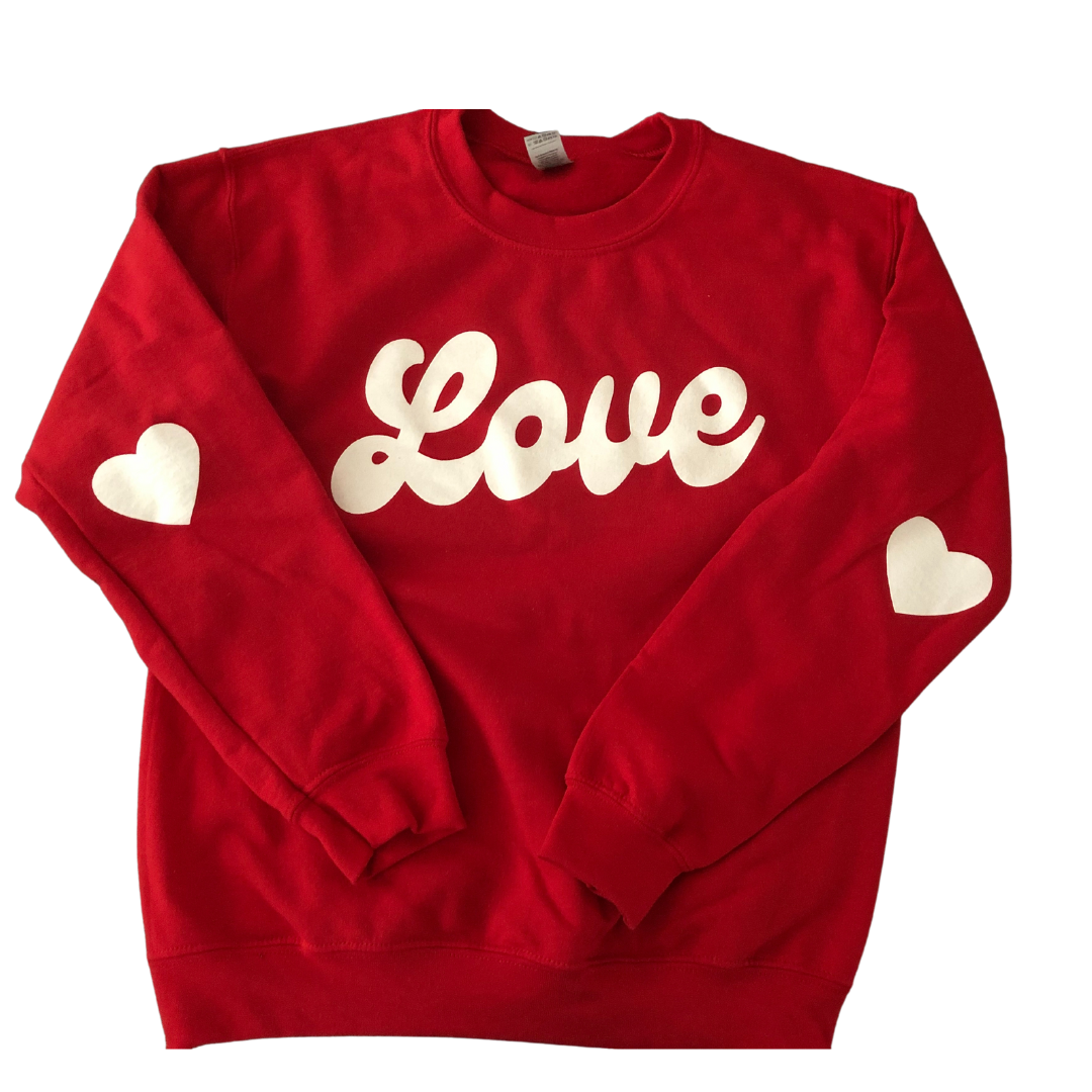 love, sweatshirt, valentines sweatshirt, soft, red, hearts, soft, cute ...
